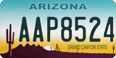 AZ license plate AAP8524