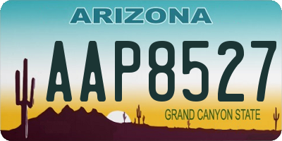 AZ license plate AAP8527