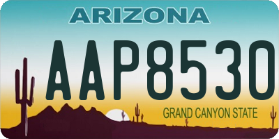 AZ license plate AAP8530