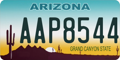 AZ license plate AAP8544