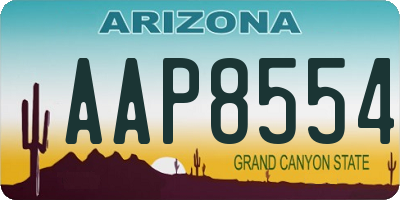 AZ license plate AAP8554