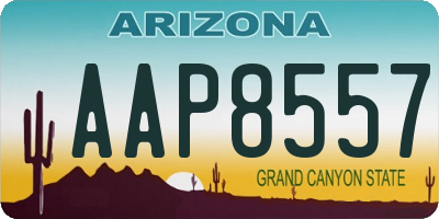 AZ license plate AAP8557