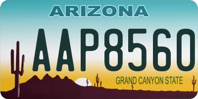 AZ license plate AAP8560