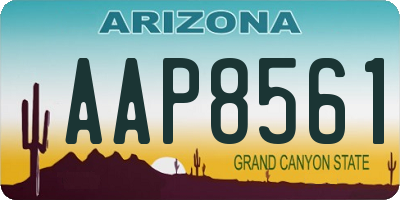 AZ license plate AAP8561