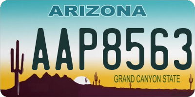 AZ license plate AAP8563