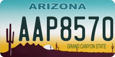AZ license plate AAP8570