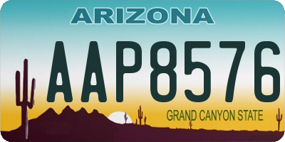 AZ license plate AAP8576