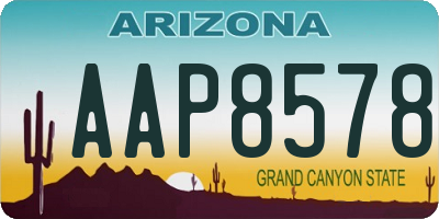 AZ license plate AAP8578