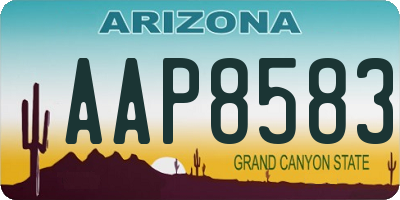 AZ license plate AAP8583