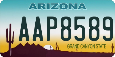 AZ license plate AAP8589