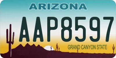 AZ license plate AAP8597