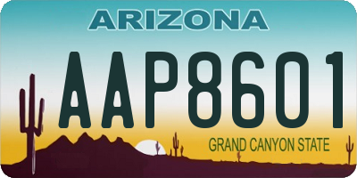 AZ license plate AAP8601