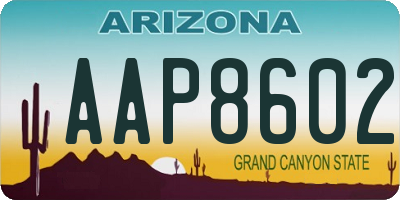 AZ license plate AAP8602
