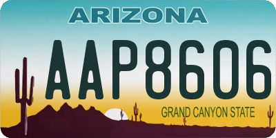 AZ license plate AAP8606