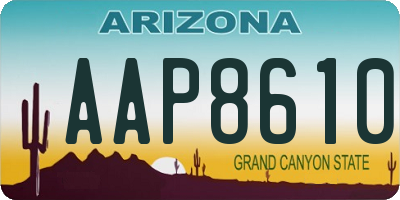 AZ license plate AAP8610