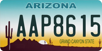 AZ license plate AAP8615
