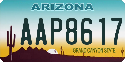 AZ license plate AAP8617