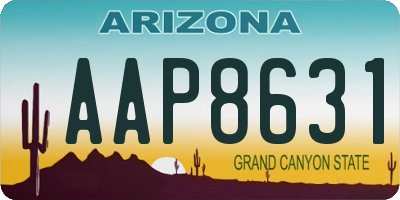 AZ license plate AAP8631