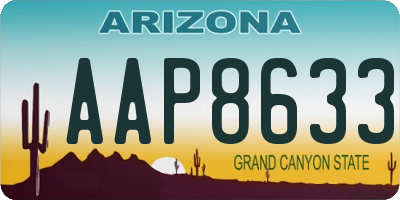 AZ license plate AAP8633