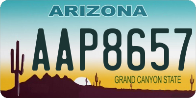 AZ license plate AAP8657