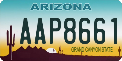 AZ license plate AAP8661