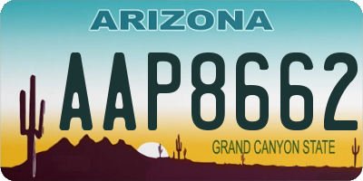 AZ license plate AAP8662