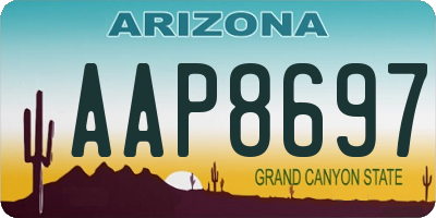 AZ license plate AAP8697