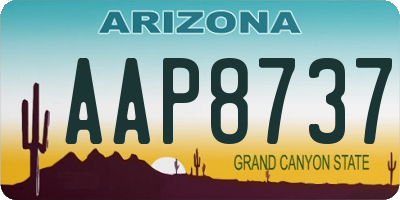 AZ license plate AAP8737