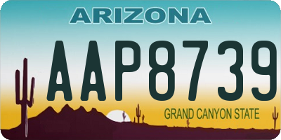 AZ license plate AAP8739