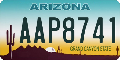 AZ license plate AAP8741