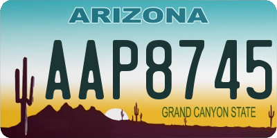 AZ license plate AAP8745