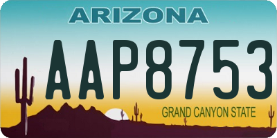 AZ license plate AAP8753