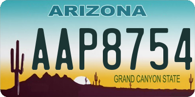 AZ license plate AAP8754