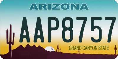 AZ license plate AAP8757