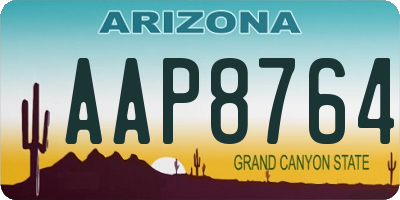 AZ license plate AAP8764