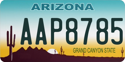 AZ license plate AAP8785