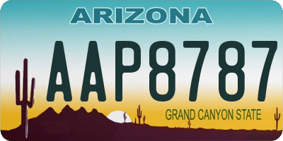 AZ license plate AAP8787