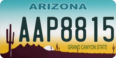 AZ license plate AAP8815