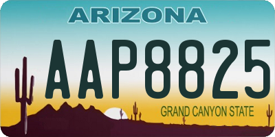 AZ license plate AAP8825