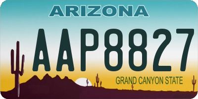 AZ license plate AAP8827