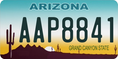 AZ license plate AAP8841