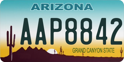 AZ license plate AAP8842