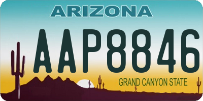 AZ license plate AAP8846