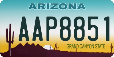 AZ license plate AAP8851