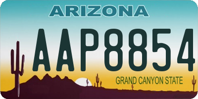 AZ license plate AAP8854