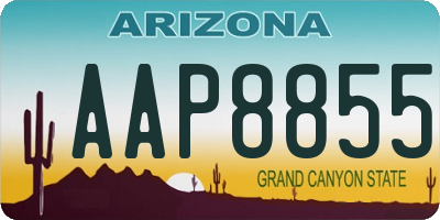 AZ license plate AAP8855