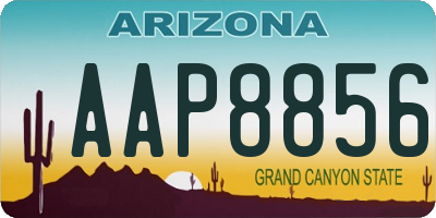 AZ license plate AAP8856