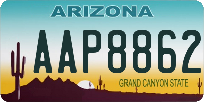 AZ license plate AAP8862