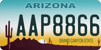 AZ license plate AAP8866