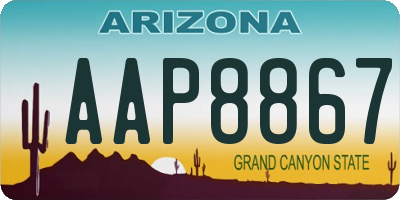 AZ license plate AAP8867